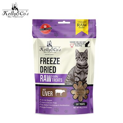 Kelly & CO s Freeze Dried Raw Treat BEEF LIVER ตับวัวฟรีชดราย 100% (40g)